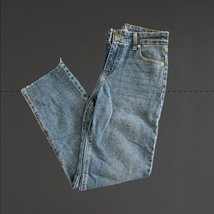 Wild Fable Dark/Medium Wash Boyfriend jean with cut end bottoms